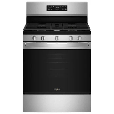 Whirlpool 30" 5.0 Cu. Ft. Fan Convection 5-Burner Freestanding Gas Air Fry Range (WFGS4530SZ) - SS