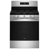 Whirlpool 30" 5.0 Cu. Ft. Fan Convection 5-Burner Freestanding Gas Air Fry Range (WFGS4530SZ) - SS