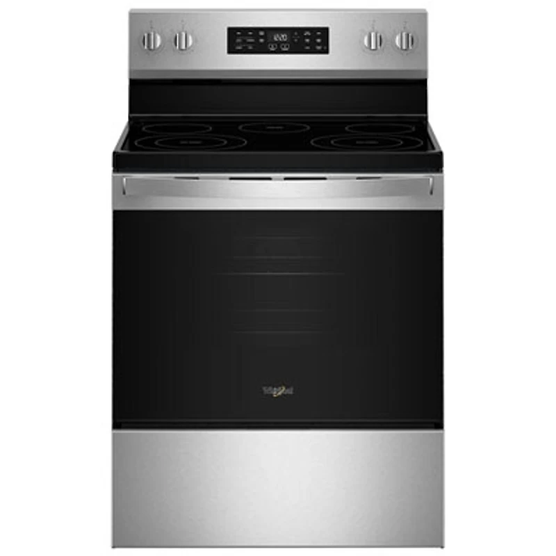 Whirlpool 30" 5.3 Cu. Ft. Fan Convection 5-Element Freestanding Electric Air Fry Range (YWFES4530SZ) - SS