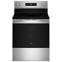 Whirlpool 30" 5.3 Cu. Ft. Fan Convection 5-Element Freestanding Electric Air Fry Range (YWFES4530SZ) - SS