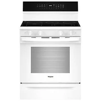 Whirlpool 30" 5.3 Cu. Ft. True Convection 5-Element Freestanding Electric Air Fry Range (YWFES7030SW) - White