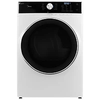 Midea 8.0 Cu. Ft. Electric Steam Dryer (MLHE52S7AWW) - White