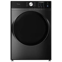 Midea 5.2 Cu. Ft. High Efficiency Front Load Steam Washer (MLHW52S7AGG) - Matte Black Stainless Steel