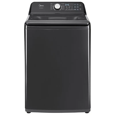 Midea 5.2 Cu. Ft. Top Load Agitator Washer (MLTW52M2BGG) - Matte Black Stainless Steel