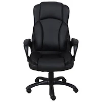 Brassex James Ergonomic High-Back Fabric Office Chair - Black