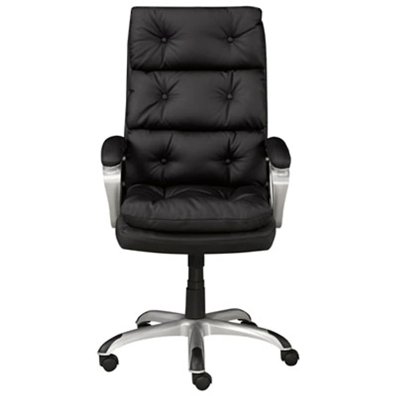 Brassex Elita Ergonomic High-Back Fabric Office Chair - Black