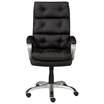 Brassex Elita Ergonomic High-Back Fabric Office Chair - Black