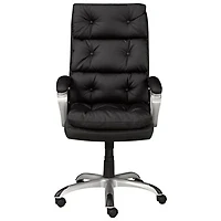 Brassex Elita Ergonomic High-Back Fabric Office Chair - Black