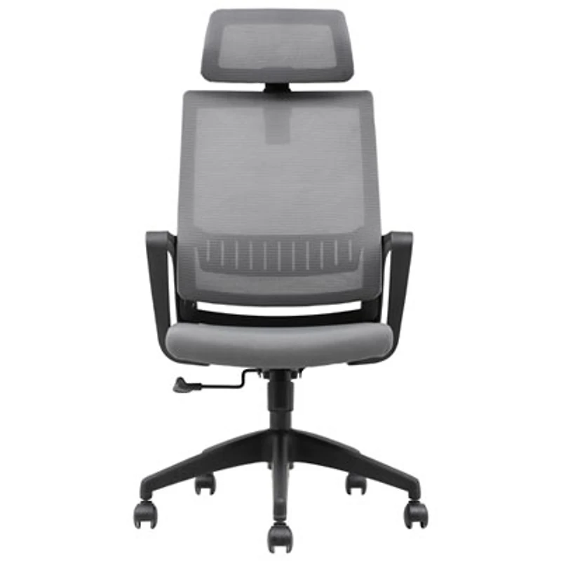 Brassex Dakoda High-Back Fabric Office Chair - Grey