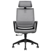 Brassex Dakoda High-Back Fabric Office Chair - Grey