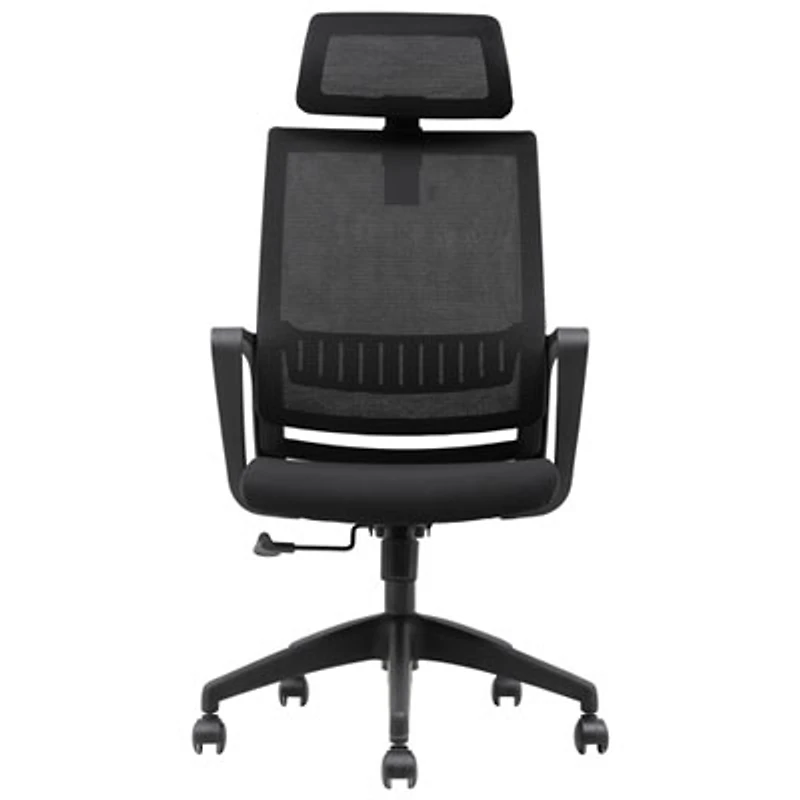 Brassex Jackson High-Back Fabric Office Chair - Black