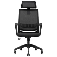 Brassex Jackson High-Back Fabric Office Chair - Black