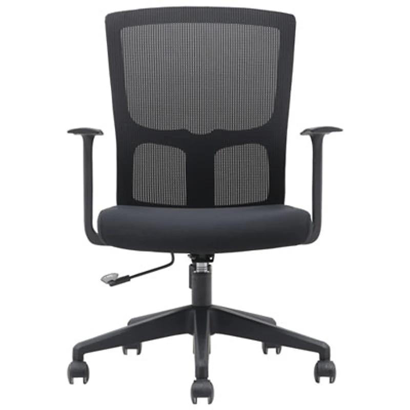 Brassex Hudson High-Back Fabric Office Chair - Black
