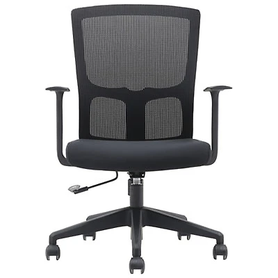 Brassex Hudson High-Back Fabric Office Chair - Black