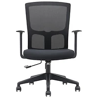 Brassex Hudson High-Back Fabric Office Chair - Black