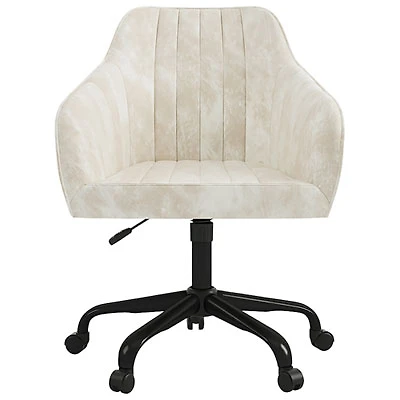 Brassex Belisse High-Back Polyester Executive Chair - Beige