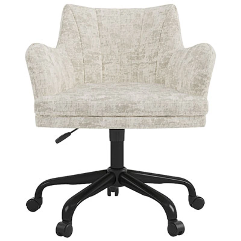Brassex Francie High-Back Polyester Executive Chair - Beige