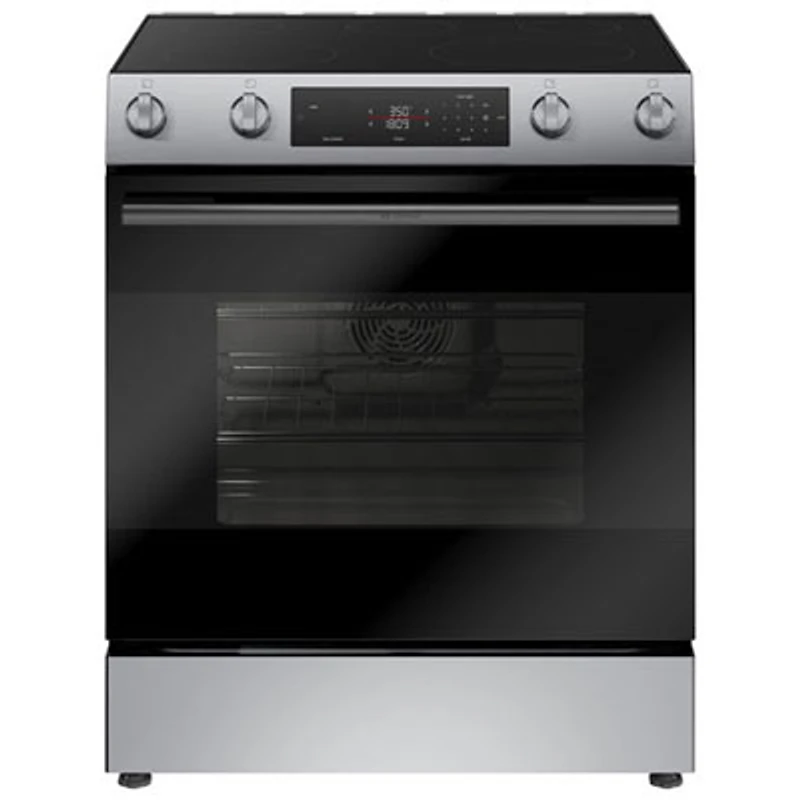 Open Box - Bosch 100 Series 30" 5.8 Cu. Ft. True Convection Slide-In Electric Air Fry Range - SS - Perfect Condition