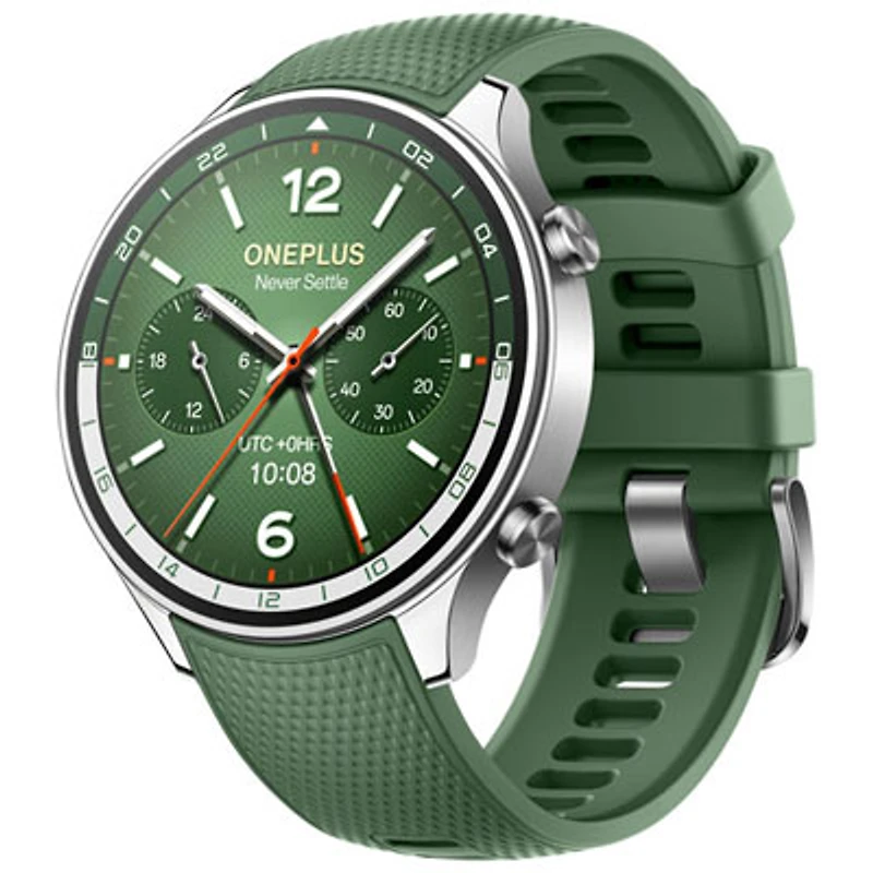 Open Box - OnePlus 2R 47mm GPS Sport Smartwatch - Forest Green - Exclusive Retail Partner
