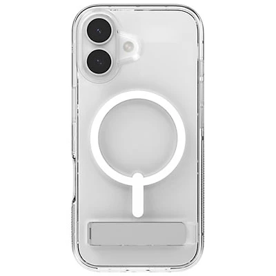 ZAGG Crystal Palace Snap Fitted Hard Shell Case with Kickstand for iPhone 17 - Clear
