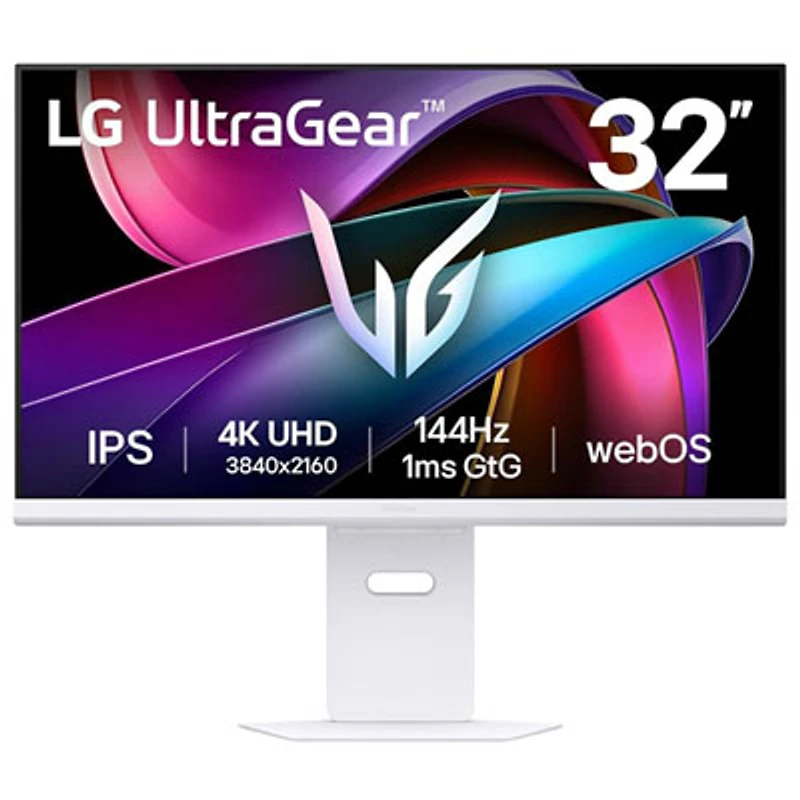 LG UltraGear 32" 4K Ultra HD 144Hz 1ms GTG IPS LED G-Sync FreeSync Gaming Monitor (32G810SA-W) - White