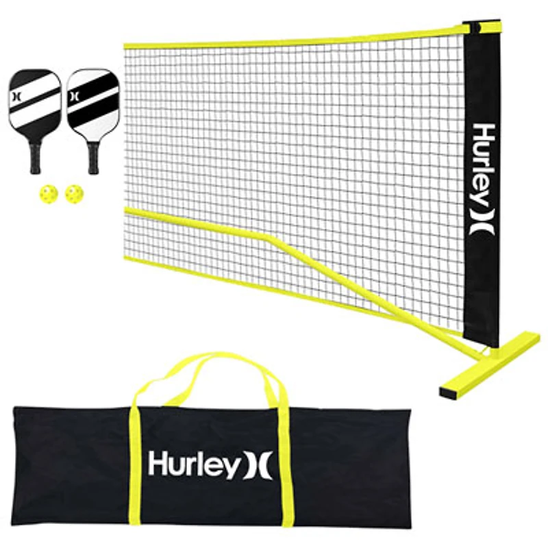 Hurley Pickleball and Net Set - White/Yellow