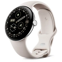 Google Pixel Watch 4 (LTE) 45mm Polished Silver Aluminum Case with Porcelain Active Band