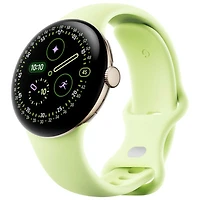 Google Pixel Watch 4 (Bluetooth) 41mm Champagne Gold Aluminum Case with Lemongrass Active Band