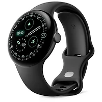 Google Pixel Watch 4 (Bluetooth) 41mm Matte Black Aluminum Case with Obsidian Active Band