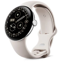 Google Pixel Watch 4 (LTE) 41mm Polished Silver Aluminum Case with Porcelain Active Band