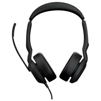 Jabra Evolve2 On-Ear Noise Cancelling Bluetooth Headset with Built-in Microphone (25089-999-799) - Black