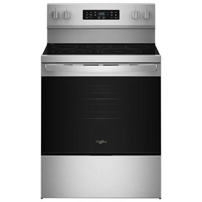 Whirlpool 30" 5.3 Cu. Ft. Self-Clean 5-Element Freestanding Electric Air Fry Range (YWFES5730SZ) - Stainless Steel