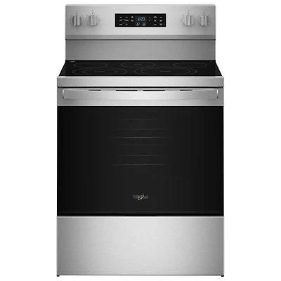 Whirlpool 30" 5.3 Cu. Ft. Self-Clean 5-Element Freestanding Electric Air Fry Range (YWFES5730SZ) - Stainless Steel