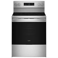 Whirlpool 30" 5.3 Cu. Ft. Self-Clean 5-Element Freestanding Electric Air Fry Range (YWFES5730SZ) - Stainless Steel