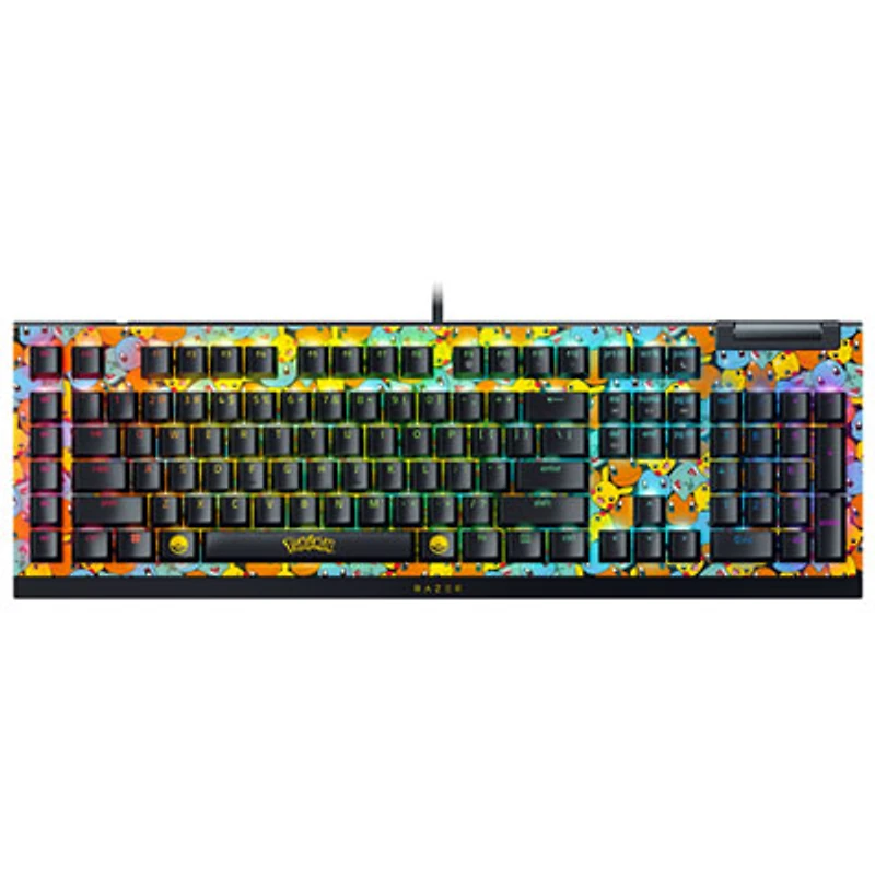 Razer BlackWidow V4X Pokemon Backlite Green Mechanical Switches Full-Size Gaming Keyboard