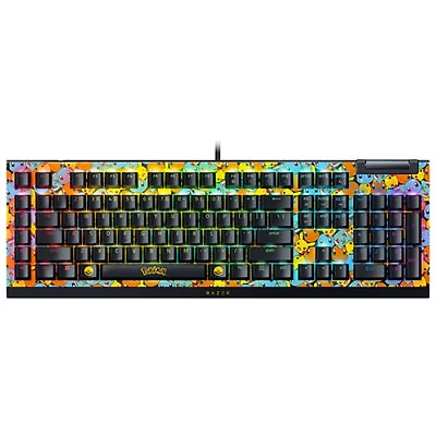 Razer BlackWidow V4X Pokemon Backlite Green Mechanical Switches Full-Size Gaming Keyboard
