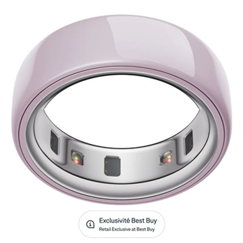 Oura Ring 4 Ceramic Sleep & Fitness Smart Ring - Petal - Size 4