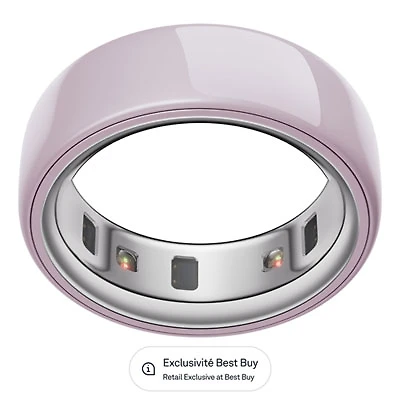 Oura Ring 4 Ceramic Sleep & Fitness Smart Ring - Petal - Size 4