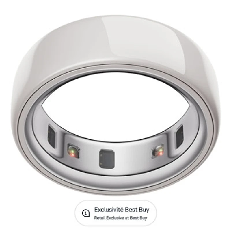 Oura Ring 4 Ceramic Sleep & Fitness Smart Ring - Cloud - Size 4