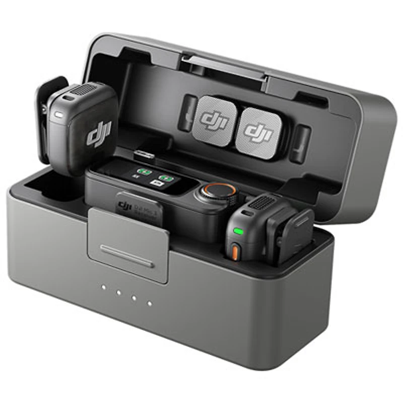 DJI Mic 3 Mini Wireless Microphone (2 TX + 1 RX + Charging Case) - Black