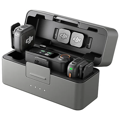 DJI Mic 3 Mini Wireless Microphone (2 TX + 1 RX + Charging Case) - Black