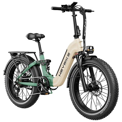 Heybike Horizon Foldable Fat-Tire Electric Cruiser Bike (750W Motor / 88.5 km Range / 45 km/h Top Speed) - Cyan/Pearl