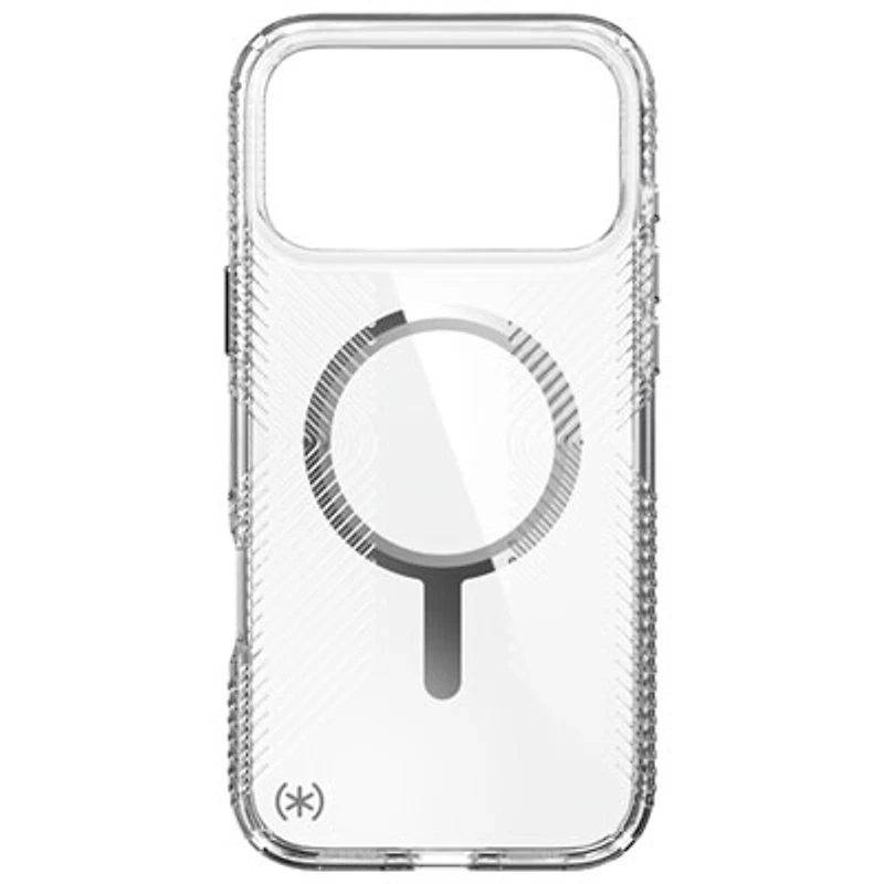 Speck Presidio Perfect-Clear Grip Fitted Hard Shell Case with MagSafe for iPhone 17 Pro Max - Clear/Silver