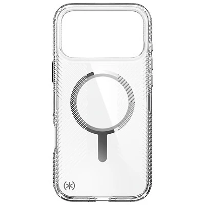 Speck Presidio Perfect-Clear Grip Fitted Hard Shell Case with MagSafe for iPhone 17 Pro Max - Clear/Silver