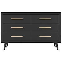 Cranbrook Contemporary 6-Drawer Kids Dresser - Ebony