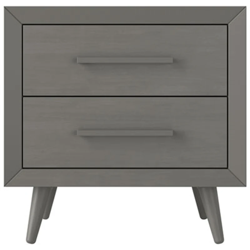 Cranbrook Contemporary 2-Drawer Kids Nightstand - Lunar Grey