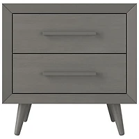 Cranbrook Contemporary 2-Drawer Kids Nightstand - Lunar Grey
