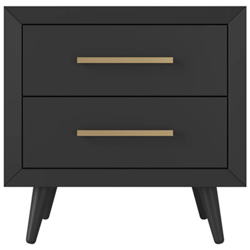 Cranbrook Contemporary 2-Drawer Kids Nightstand - Ebony
