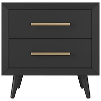 Cranbrook Contemporary 2-Drawer Kids Nightstand - Ebony
