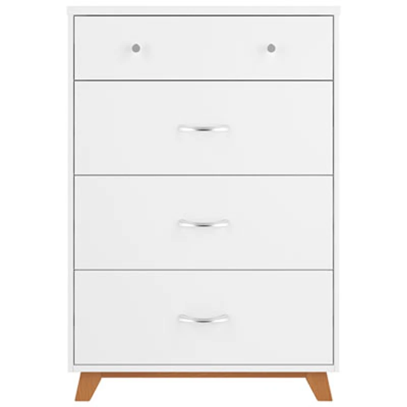 Soho Contemporary 4-Drawer Kids Chest - White/Natural